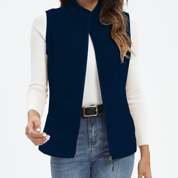 Women's Fleece Vest with 6 Pockets XS-2XL - Picture 4 of 6